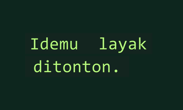 Contoh gaya subtitle Mono